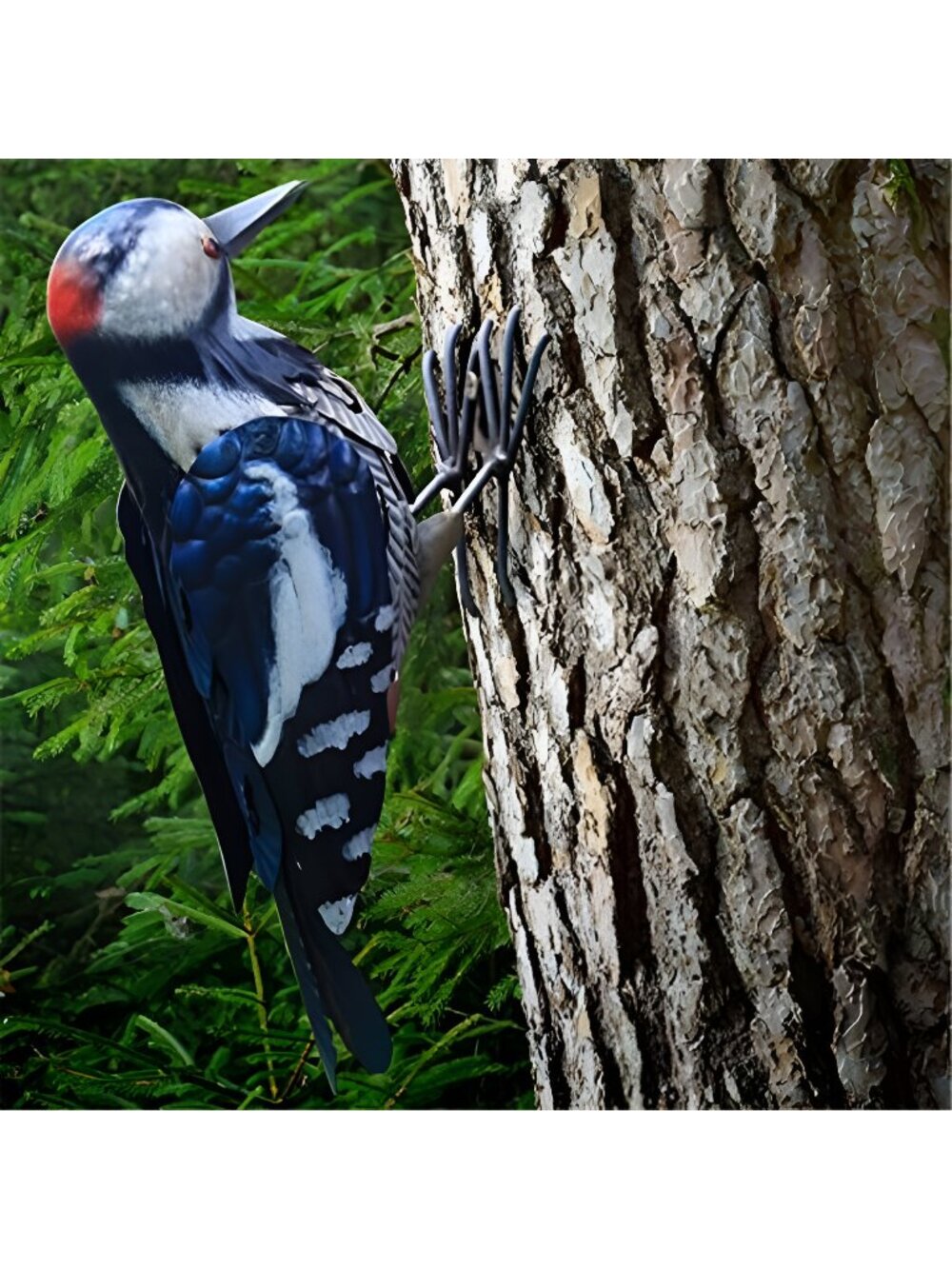 Metal Woodpecker Bird Figurine - Lifeilke Backyard & Garden Gift, Birds Statue
